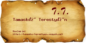 Tamaskó Terestyén névjegykártya